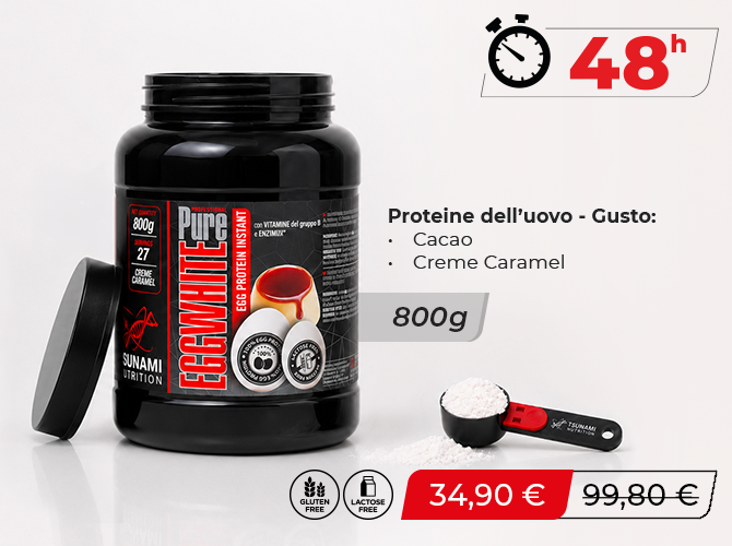 48h Egg White Pure Professional 800 g - Proteine dell'uovo